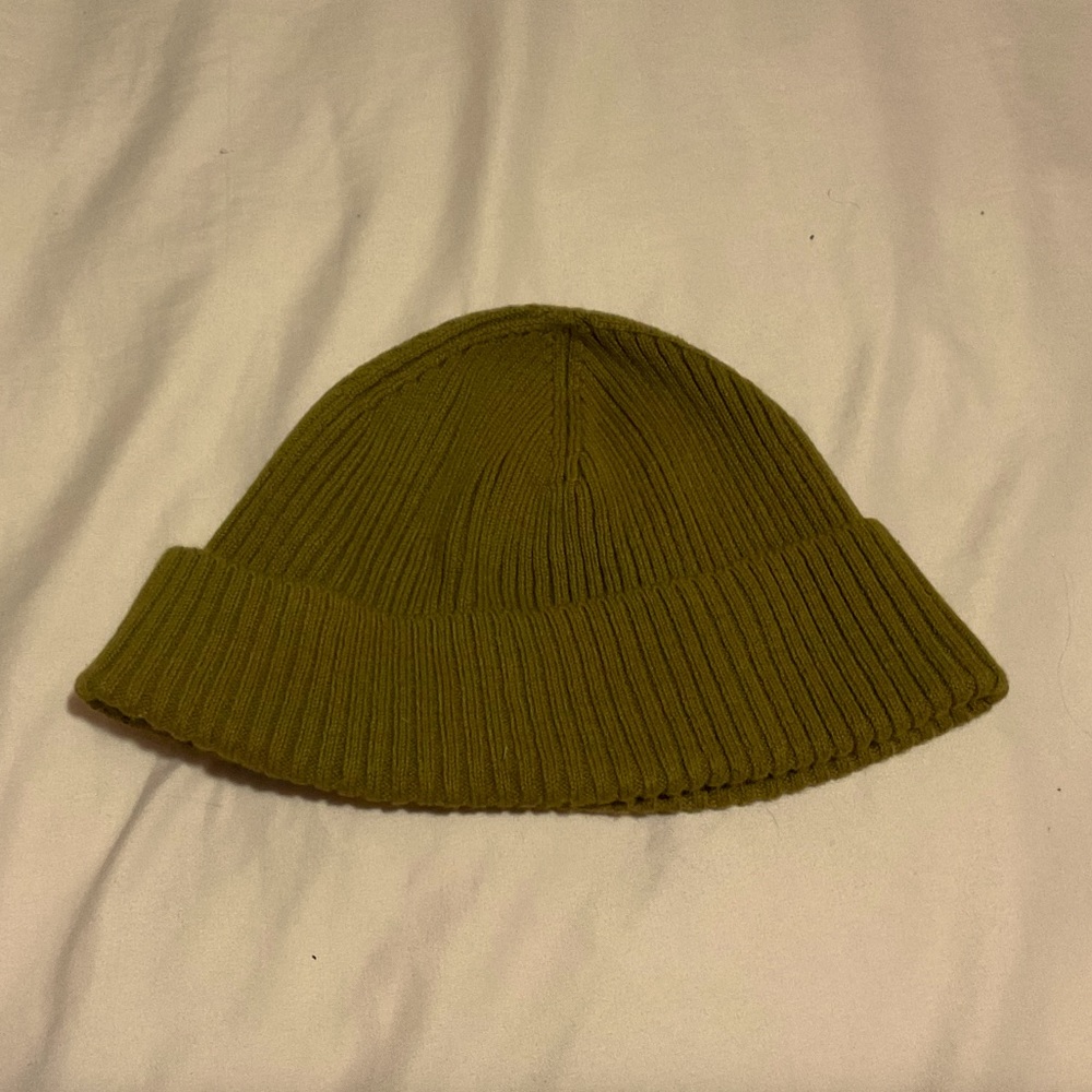 Mustard Ribbed Beanie - Picture 3 of 3